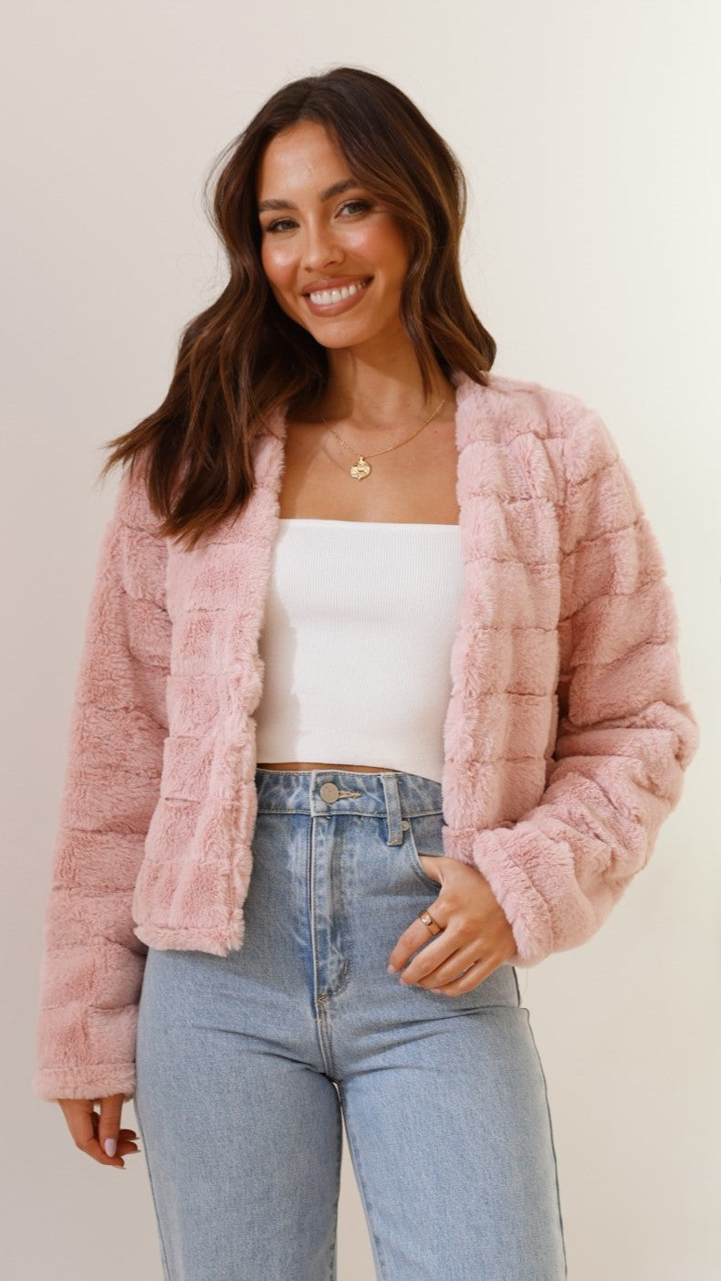 Tully Crop Jacket - Pink