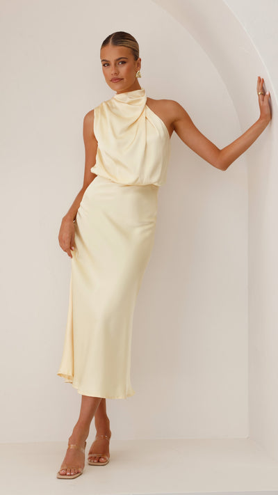 Load image into Gallery viewer, Esther Maxi Dress - Yellow - Billy J
