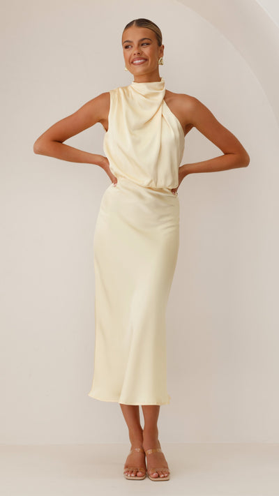 Load image into Gallery viewer, Esther Maxi Dress - Yellow - Billy J
