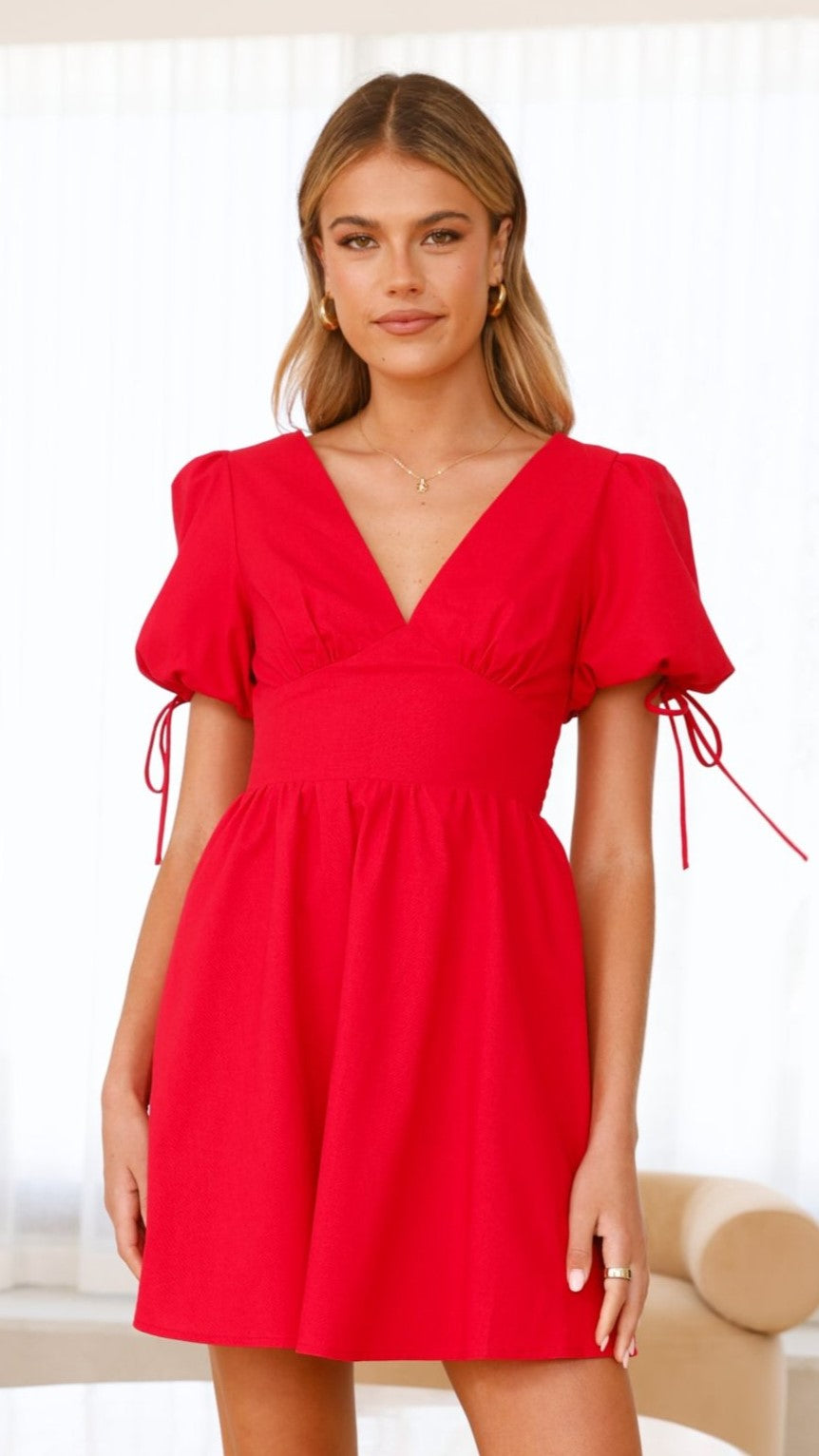 Verve Mini Dress - Red - Billy J