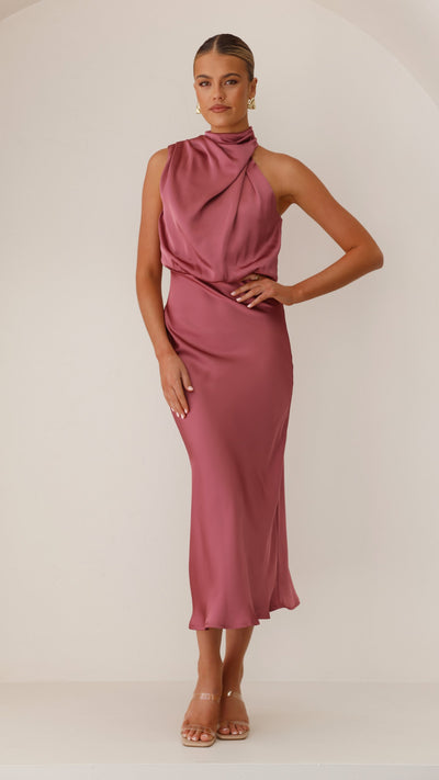 Load image into Gallery viewer, Esther Maxi Dress - Plum - Billy J
