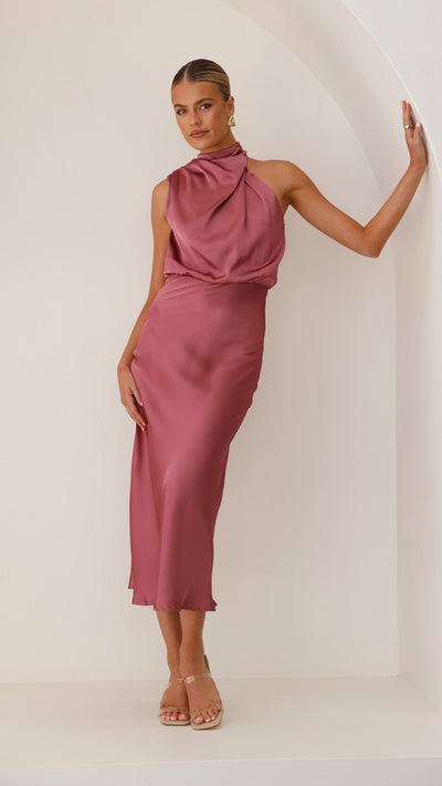 Load image into Gallery viewer, Esther Maxi Dress - Plum - Billy J
