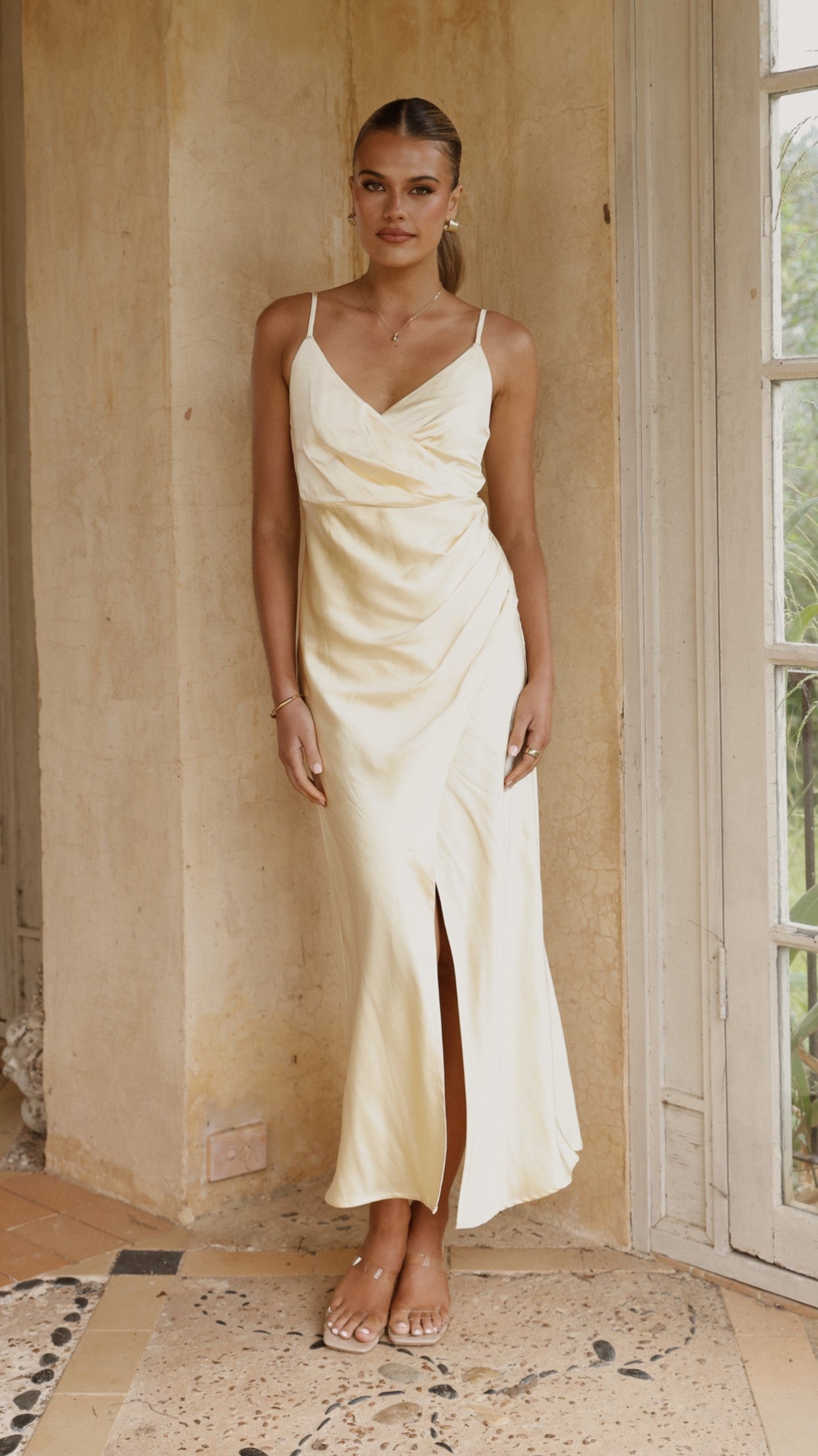 Elsa Midi Dress - Yellow - Billy J