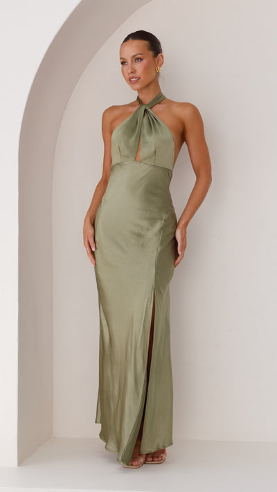 Load image into Gallery viewer, Amalia Maxi Dress - Olive - Billy J
