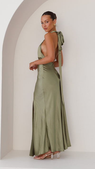 Load image into Gallery viewer, Amalia Maxi Dress - Olive - Billy J
