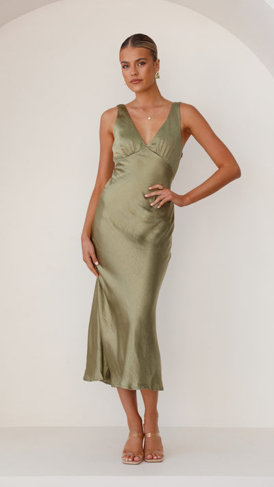 Load image into Gallery viewer, Sammie Maxi Dress - Olive - Billy J
