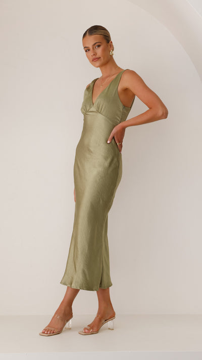 Load image into Gallery viewer, Sammie Maxi Dress - Olive - Billy J
