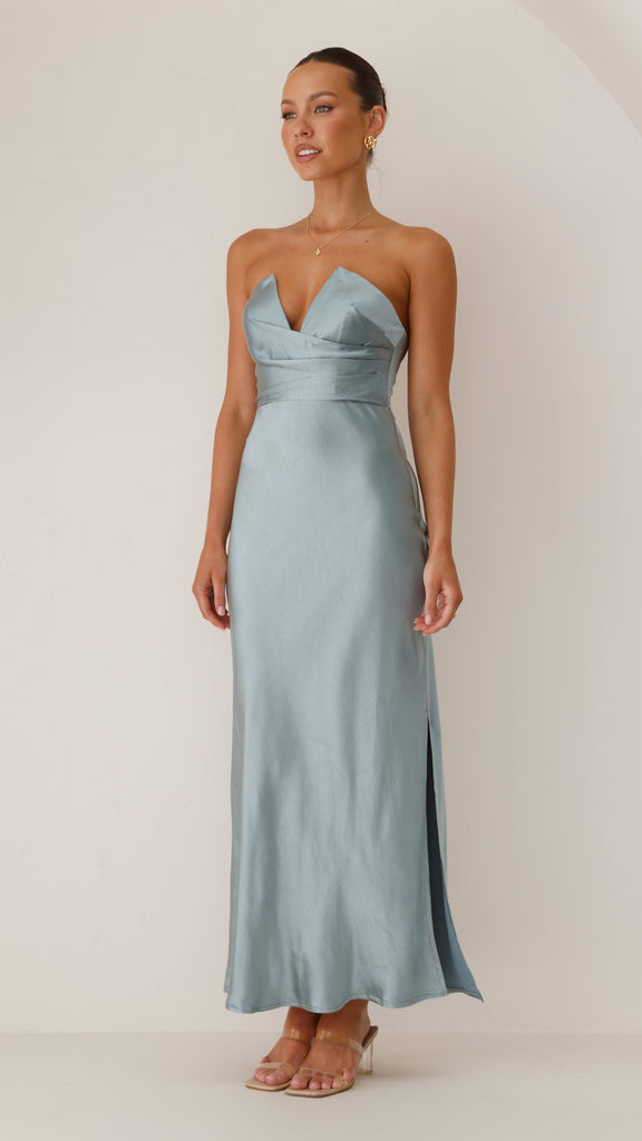 Valerie Maxi Dress - Blue - Billy J