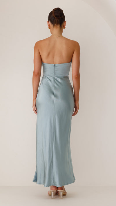 Load image into Gallery viewer, Valerie Maxi Dress - Blue - Billy J
