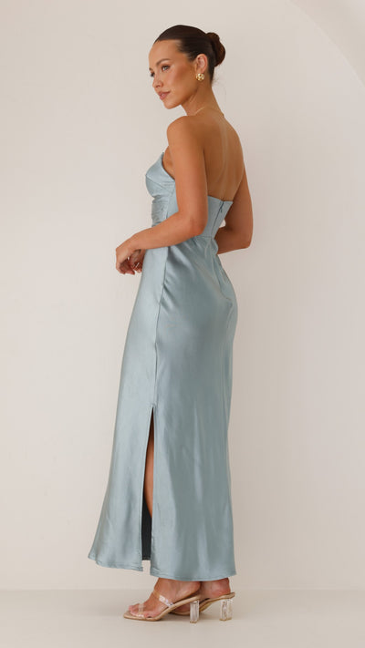 Load image into Gallery viewer, Valerie Maxi Dress - Blue - Billy J
