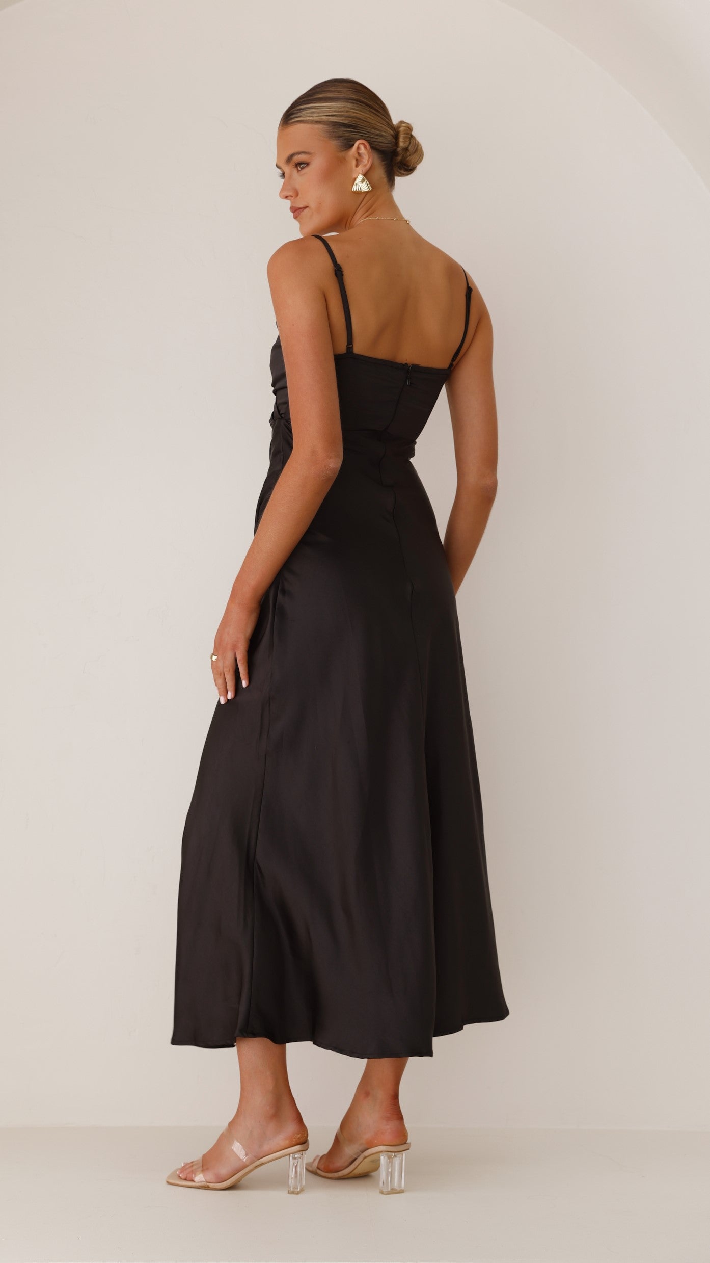 Elsa Midi Dress - Black - Billy J