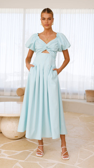 Load image into Gallery viewer, Christina Maxi Dress - Aqua - Billy J
