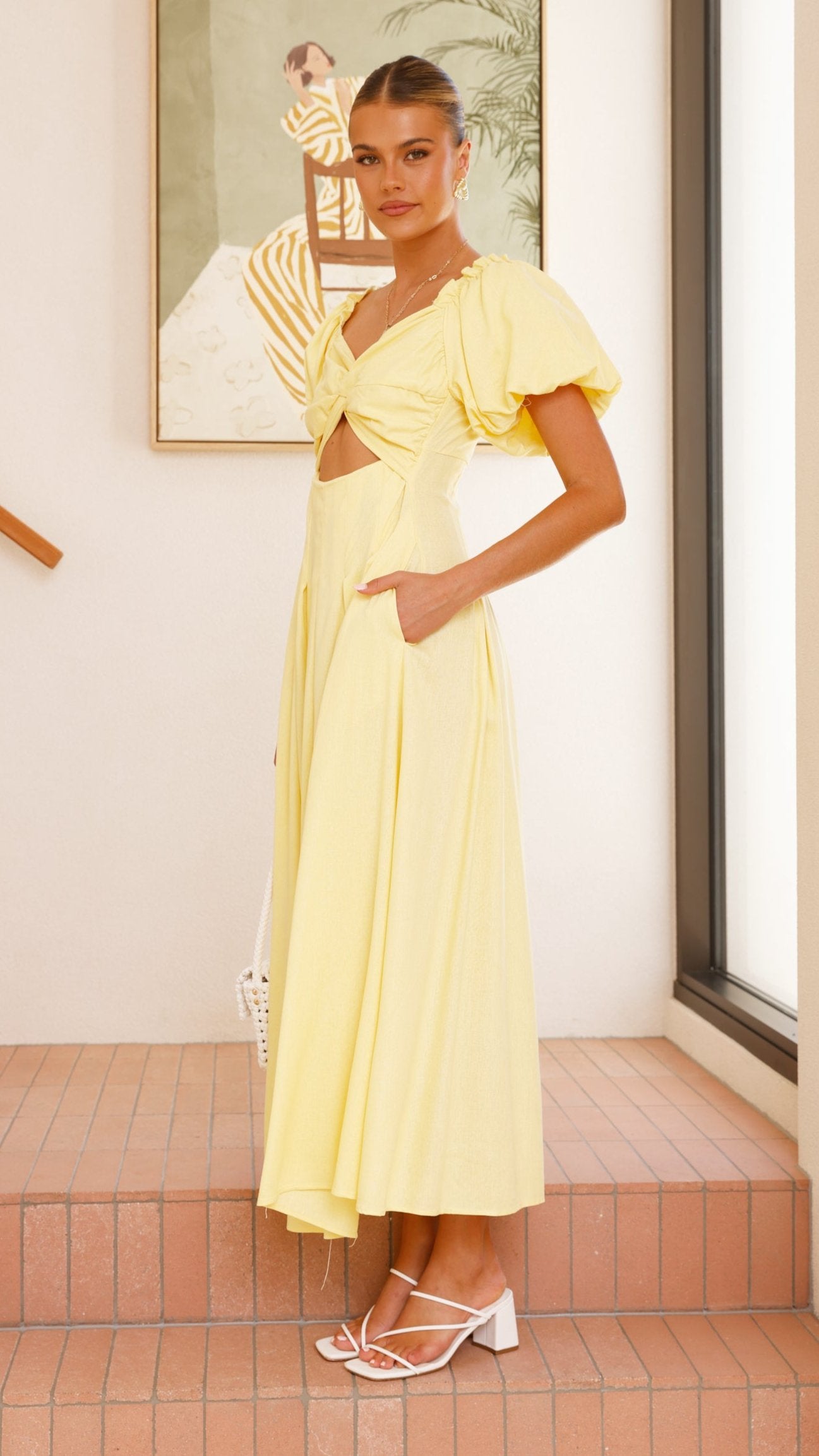 Christina Maxi Dress - Lemon - Billy J