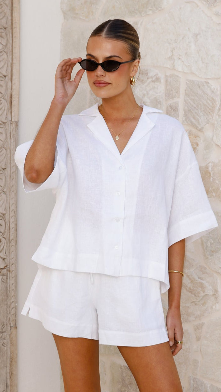 Luna Shorts - White - Billy J
