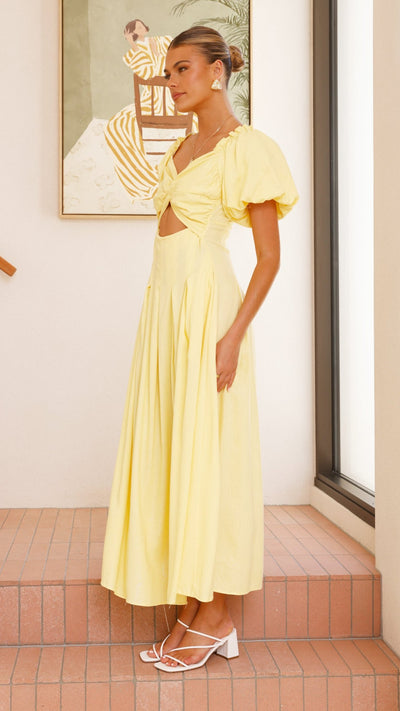 Load image into Gallery viewer, Christina Maxi Dress - Lemon - Billy J
