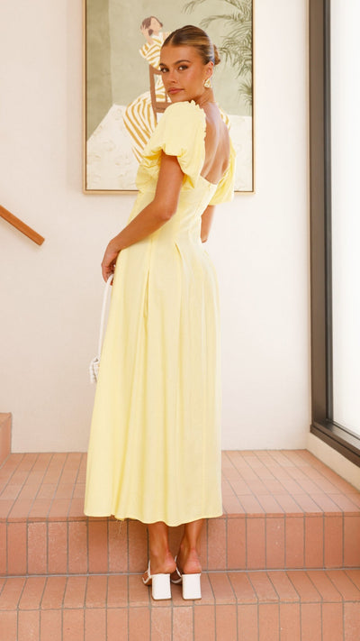 Load image into Gallery viewer, Christina Maxi Dress - Lemon - Billy J
