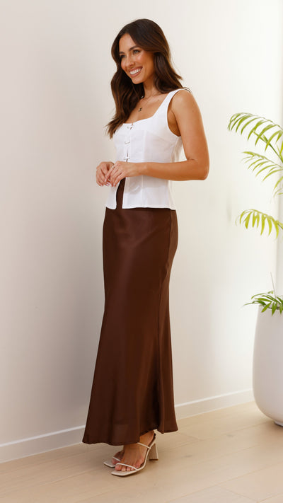 Load image into Gallery viewer, Maceo Maxi Skirt - Brown
