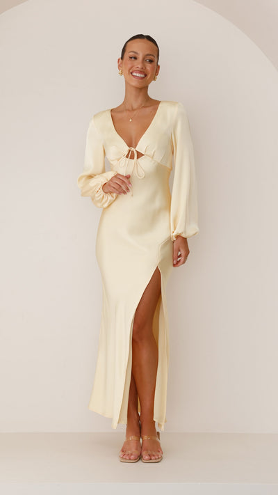 Load image into Gallery viewer, Brigitte Maxi Dress - Yellow - Billy J
