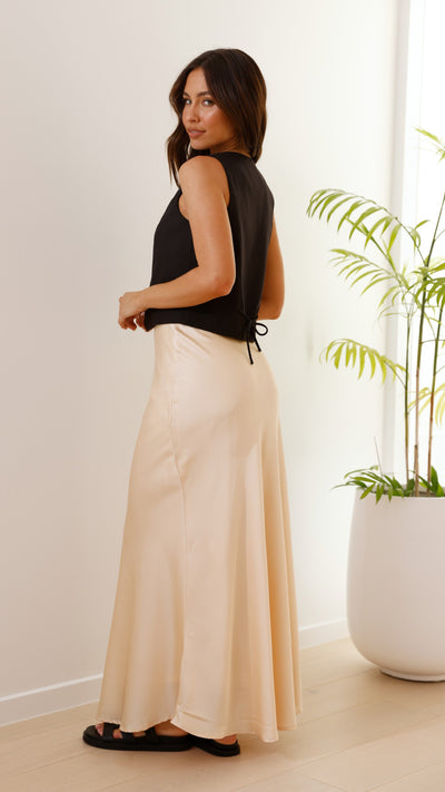 Load image into Gallery viewer, Maceo Maxi Skirt - Beige
