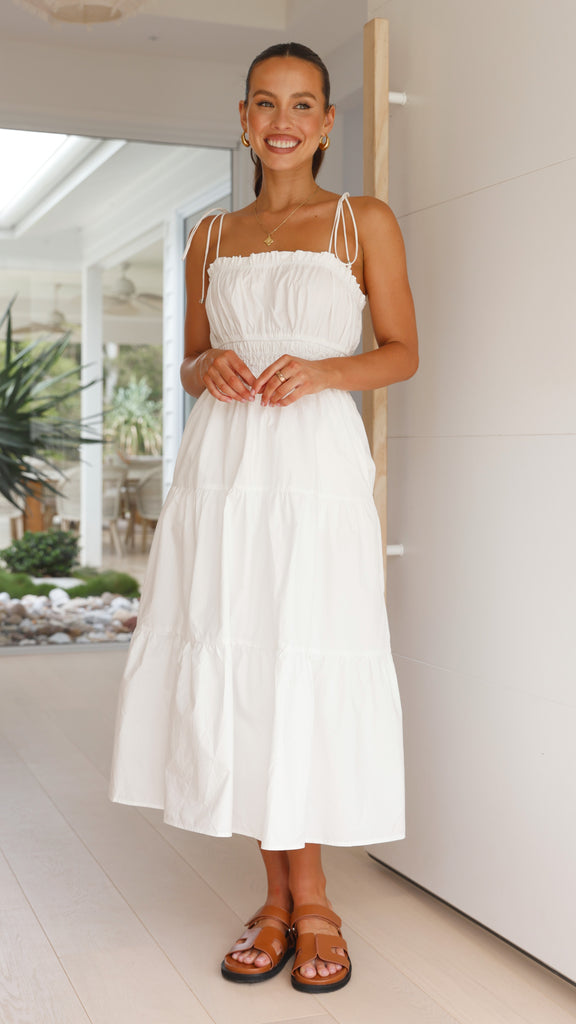 Samaya Midi Dress - White