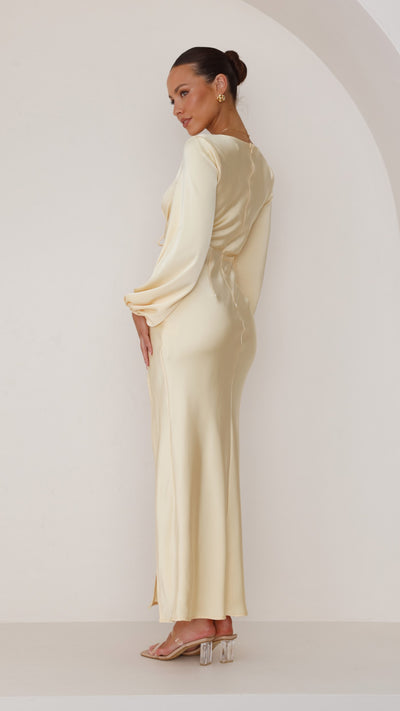 Load image into Gallery viewer, Brigitte Maxi Dress - Yellow - Billy J
