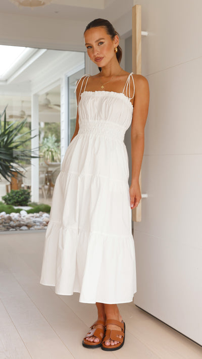 Load image into Gallery viewer, Samaya Midi Dress - White - Billy J
