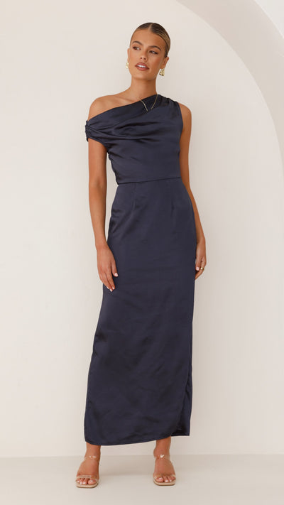 Load image into Gallery viewer, Harlowe Maxi Dress - Navy - Billy J
