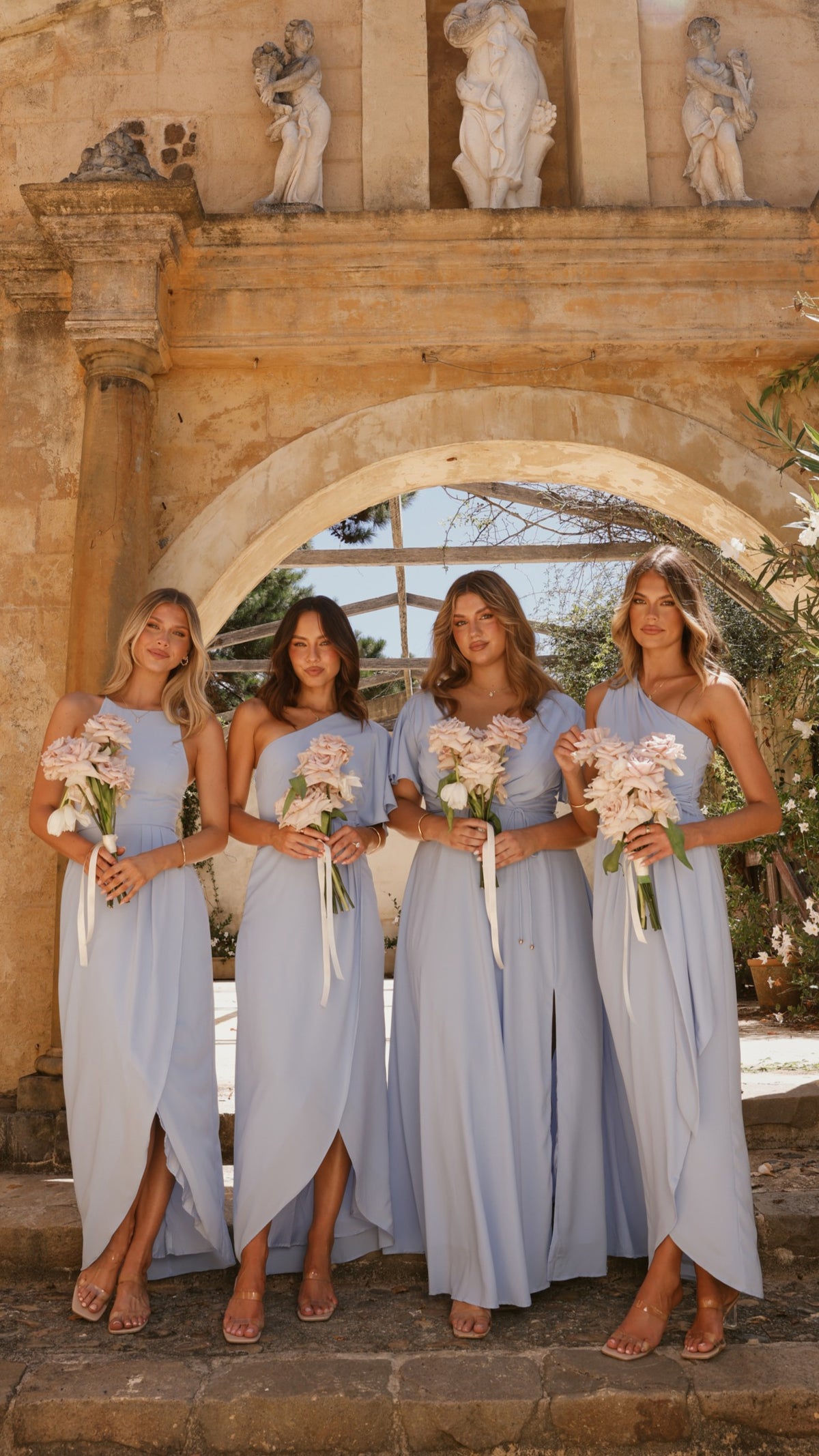 Genevieve Boat Neck Maxi Dress - Blue - Billy J