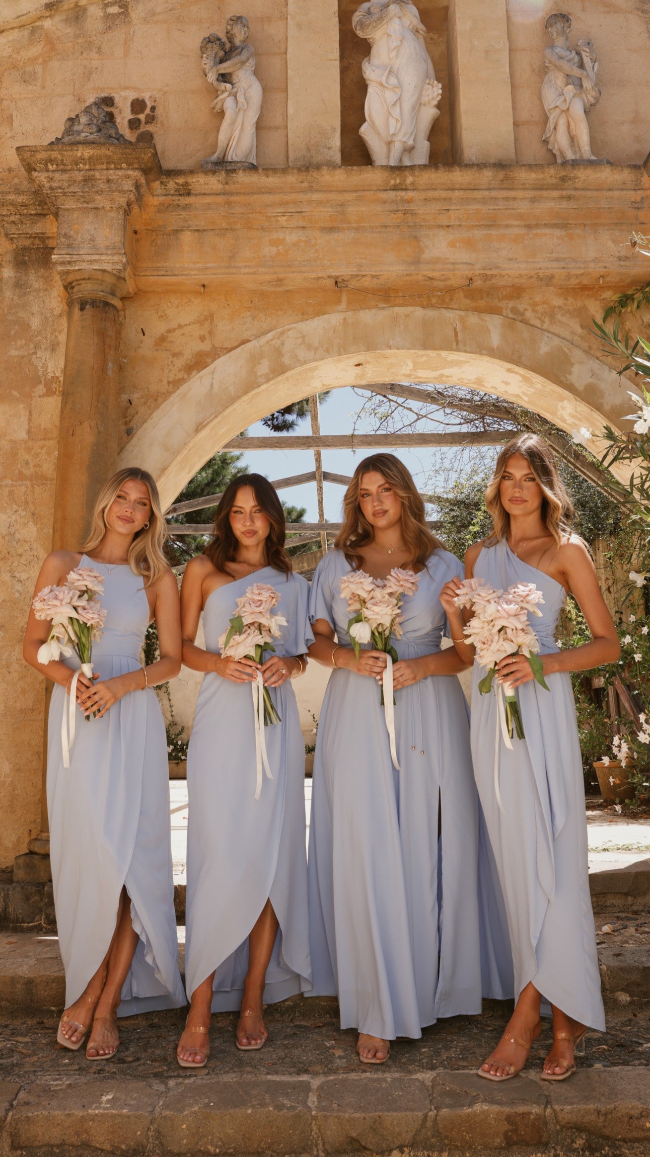 Genevieve Boat Neck Maxi Dress - Blue - Billy J