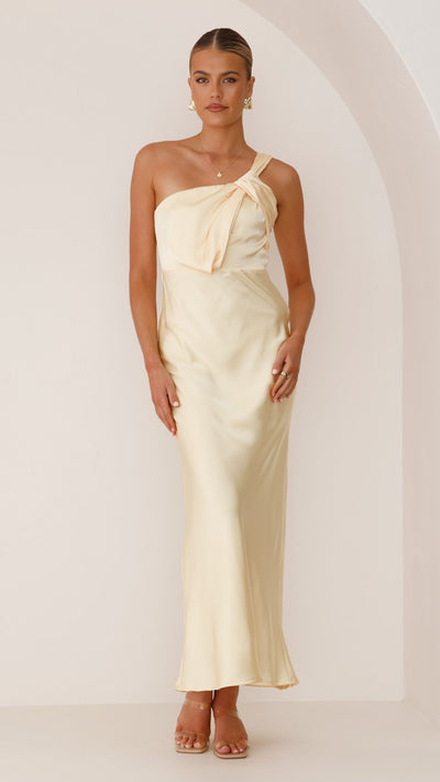 Load image into Gallery viewer, Greta Maxi Dress - Yellow - Billy J
