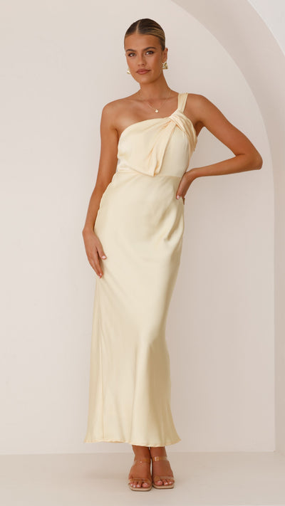 Load image into Gallery viewer, Greta Maxi Dress - Yellow - Billy J
