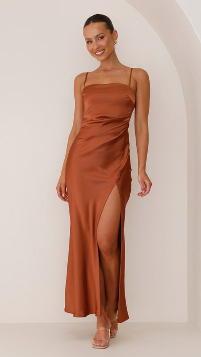 Load image into Gallery viewer, Ilana Maxi Dress - Copper - Billy J
