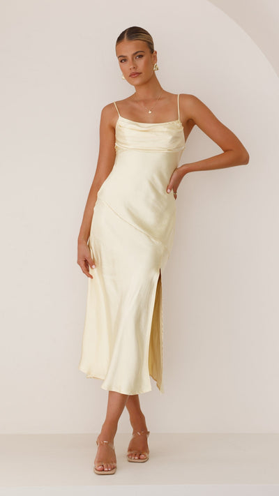 Load image into Gallery viewer, Celina Midi Dress - Yellow - Billy J
