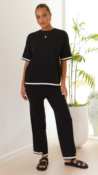 Load image into Gallery viewer, Kaeli Pants - Black / White - Billy J
