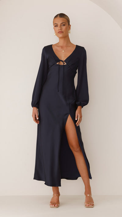 Load image into Gallery viewer, Brigitte Maxi Dress - Navy - Billy J
