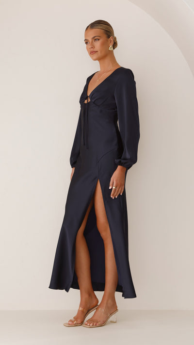 Load image into Gallery viewer, Brigitte Maxi Dress - Navy - Billy J
