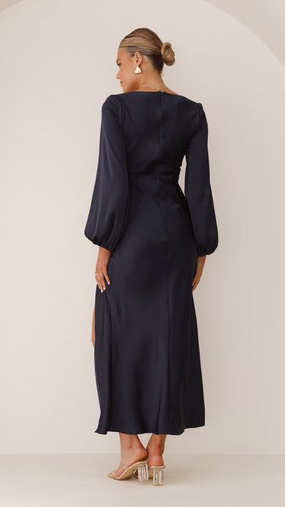 Load image into Gallery viewer, Brigitte Maxi Dress - Navy - Billy J
