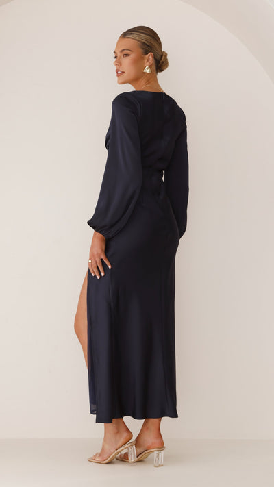 Load image into Gallery viewer, Brigitte Maxi Dress - Navy - Billy J
