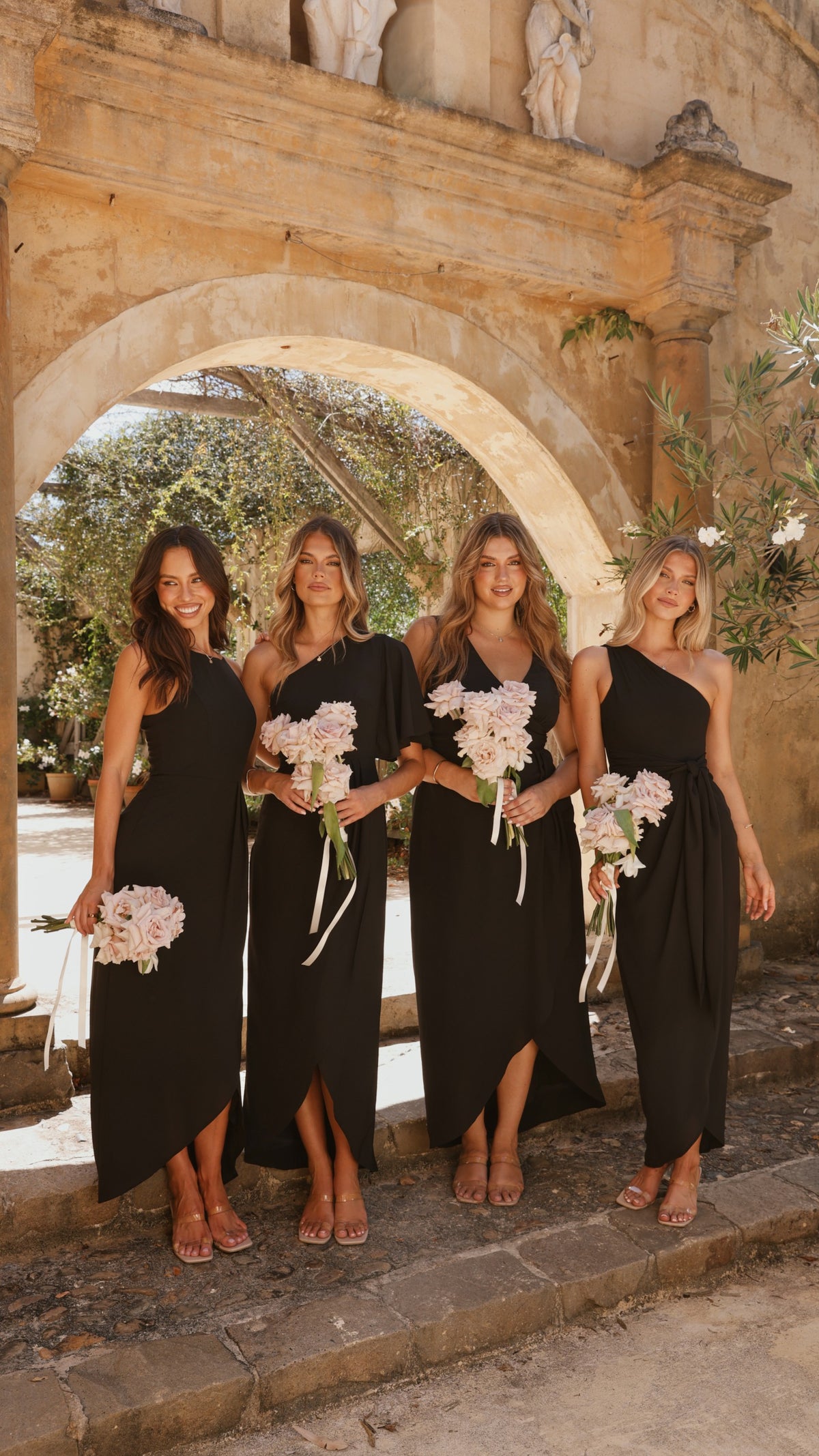 Pamela V Neck Maxi Dress - Black - Billy J