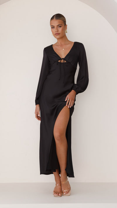 Load image into Gallery viewer, Brigitte Maxi Dress - Black - Billy J
