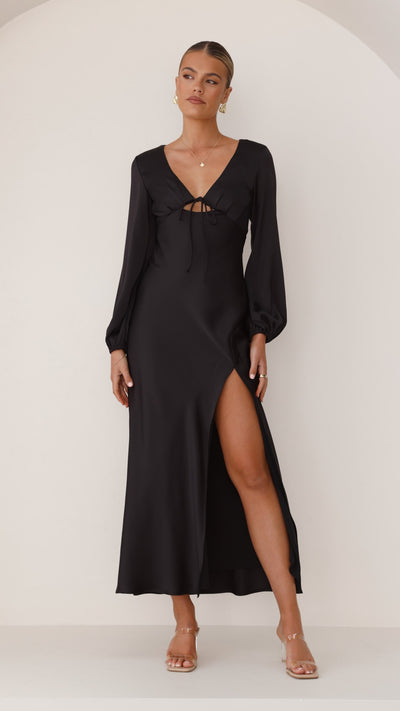 Load image into Gallery viewer, Brigitte Maxi Dress - Black - Billy J
