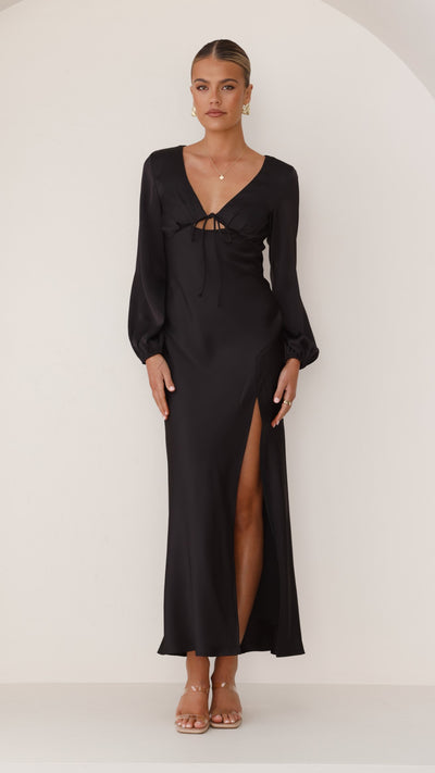 Load image into Gallery viewer, Brigitte Maxi Dress - Black - Billy J
