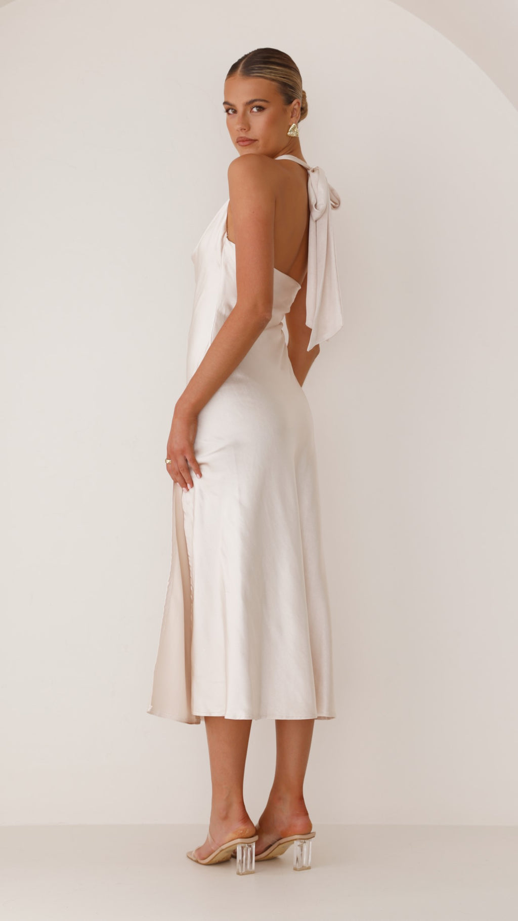 Sian Midi Dress - Champagne - Billy J