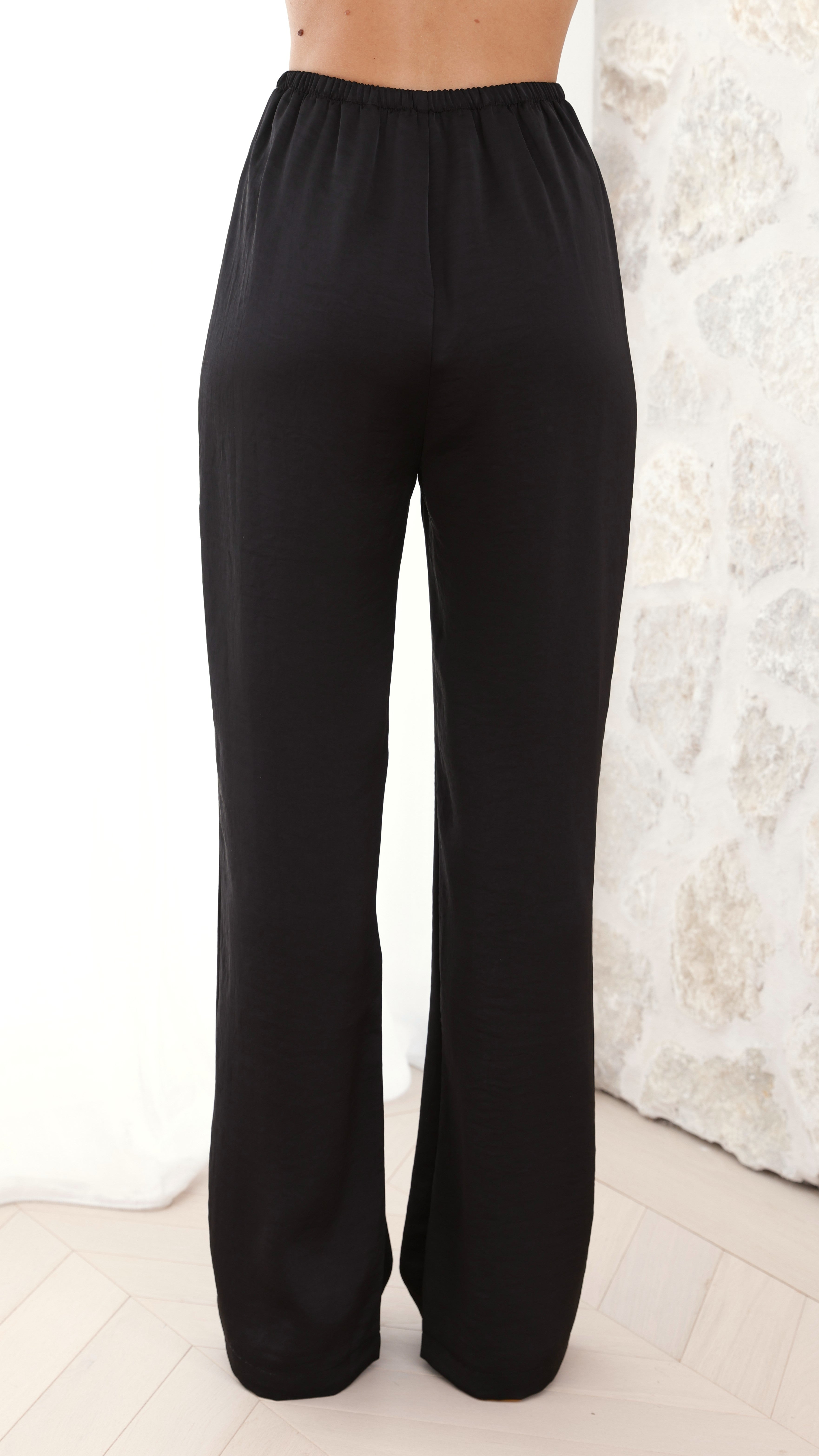 Imogen Button Pants - Black