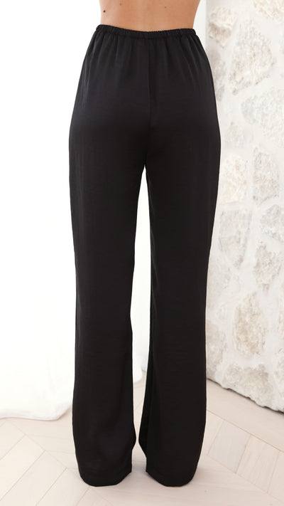 Load image into Gallery viewer, Imogen Button Pants - Black - Billy J
