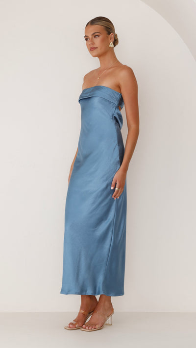 Load image into Gallery viewer, Gisele Maxi Dress - Steel Blue - Billy J
