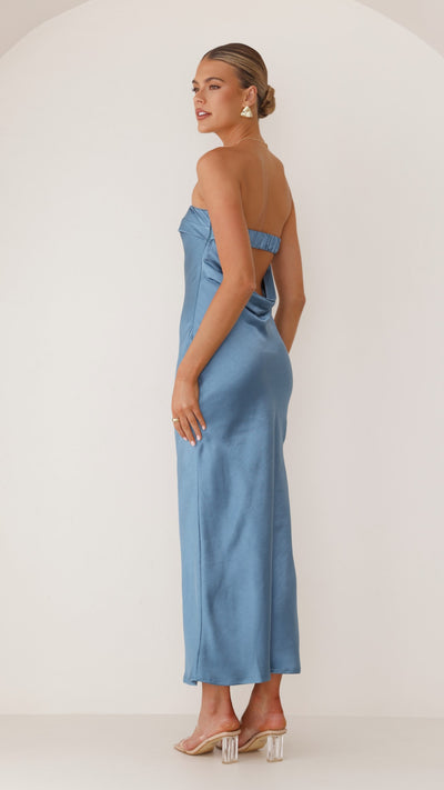 Load image into Gallery viewer, Gisele Maxi Dress - Steel Blue - Billy J
