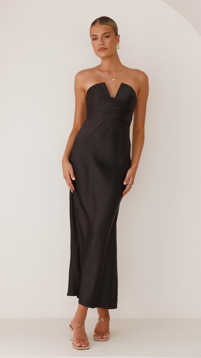 Load image into Gallery viewer, Valerie Maxi Dress - Black - Billy J
