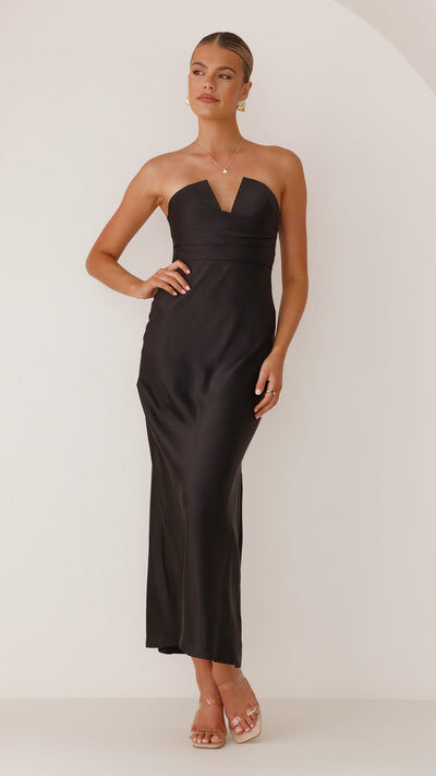 Load image into Gallery viewer, Valerie Maxi Dress - Black - Billy J
