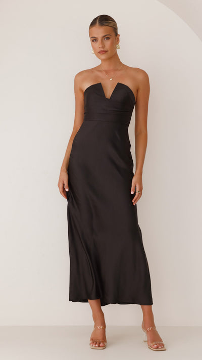 Load image into Gallery viewer, Valerie Maxi Dress - Black - Billy J
